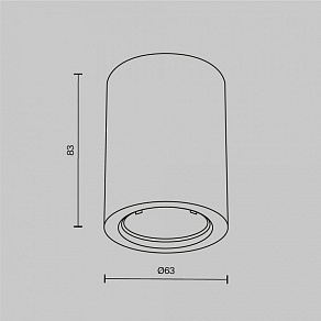 Накладной светильник Maytoni Conik gyps C001CL-GU10-W