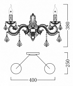 Бра Maytoni Bronze ARM245-02-W