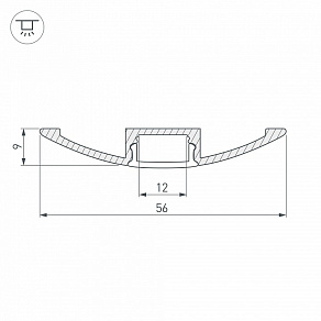 Профиль для ступеней Arlight ARH-FLAT-2000 ANOD 016149