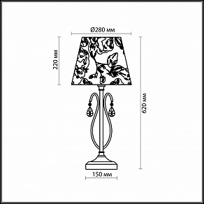 Настольная лампа декоративная Odeon Light Lamena 2533/1TA