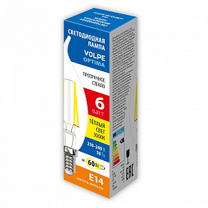 Лампа светодиодная Volpe  E14 6Вт 3000K UL-00008336