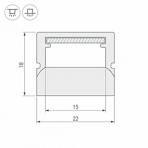 Профиль Arlight WPH-FLOOR22-2000 023290