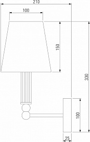 Бра Eurosvet Conso 60145/1 латунь