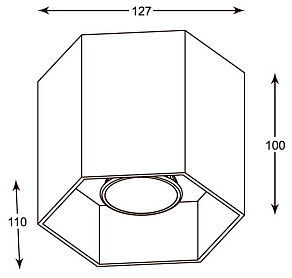 Накладной светильник Zumaline Polygon 20035-WH