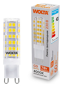 Лампа светодиодная Wolta  G9 7Вт 4000K WSTD-JCD-7W4KG9-C