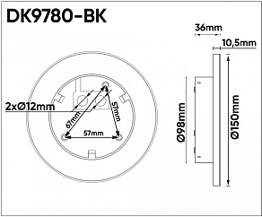 Накладной светильник Denkirs Alta DK9780-BK