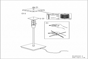 Настольная лампа декоративная Eglo ПРОМО Pyton Gold 97725