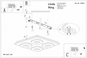 Накладной светильник Eglo Litago 97012