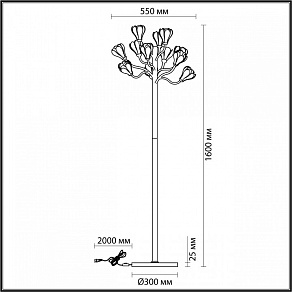 Торшер Odeon Light Gardi 5090/12F