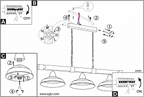 Подвесной светильник Eglo Oldbury 49685