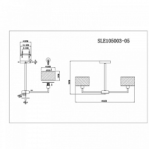 Люстра на штанге EVOLUCE Belge SLE105003-05