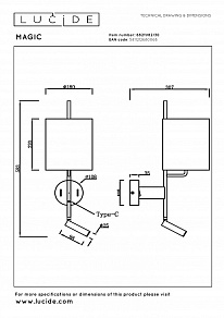 Бра с подсветкой Lucide Magic 68211/82/30