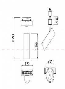 Светильник на штанге Maytoni Focus LED TR019-2-10W3K-MG