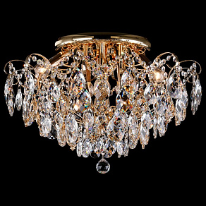 Потолочная люстра Eurosvet Crystal 10081/6 золото/прозрачный хрусталь Strotskis