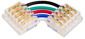 Соединитель лент угловой жесткий Wolta  WLS-5PIN-RGBW-12MM-L