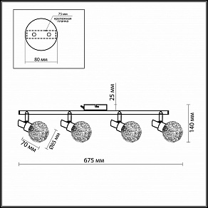 Спот Odeon Light Bisco 2209/4W