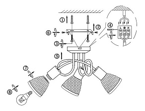 Потолочная люстра Globo Elsa 56046-3D
