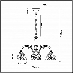 Подвесная люстра Odeon Light Sorema 2866/3