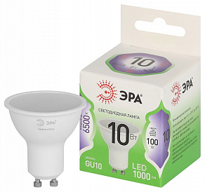 Лампа светодиодная Эра Green Line GU10 10Вт 6500K LED MR16-10W-865-GU10 GL