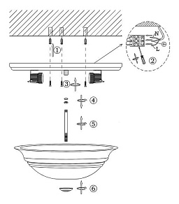 Накладной светильник Globo Toledo 6895-2