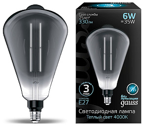 Лампа светодиодная Gauss Oversize E27 6Вт 4000K 157802205