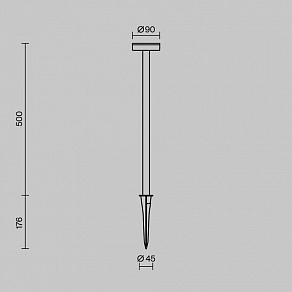 Наземный низкий светильник Maytoni Outdoor Stake O503FL-L4B3K1