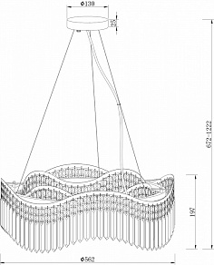 Подвесная люстра Maytoni Gracia DIA201PL-08G