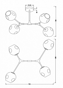 Накладной светильник Freya Desi FR5006CL-04B