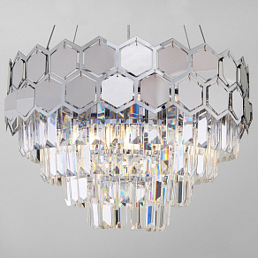 Подвесной светильник Eurosvet Ariana 10113/5 хром/прозрачный хрусталь Strotskis