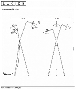 Торшер Lucide Pepijn 05728/03/30