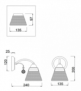Бра Freya Enrica FR2011WL-01CH