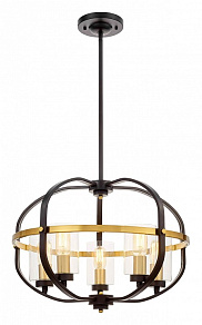 Люстра на штанге LUMINA DECO Monterey LDP 1141-5 BK+MD
