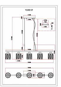 Подвесная люстра Moderli Prismique V11683-5P