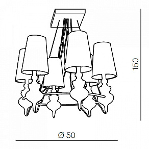 Подвесная люстра Azzardo Baroco 6 pendant AZ1379