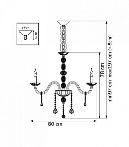 Подвесная люстра Osgona Limpio 722084