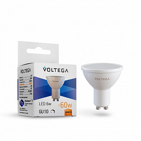 Лампа светодиодная Voltega Sofit dim GU10 GU10 6Вт 2800K VG2-S2GU10warm6W-D