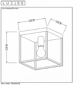 Накладной светильник Lucide Ruben 00124/01/30