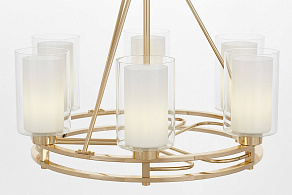 Подвесная люстра LUMINA DECO Marietta LDP 8025-6 F.GD+WT