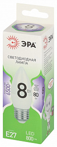 Лампа светодиодная Эра Green Line E27 8Вт 6500K LED B35-8W-865-E27 GL