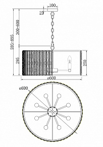 Подвесной светильник Maytoni Facet MOD094PL-08CH