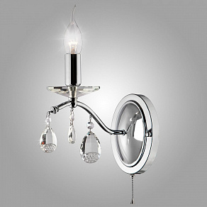 Бра Eurosvet Симфония 10059/1 хром/прозрачный хрусталь Strotskis