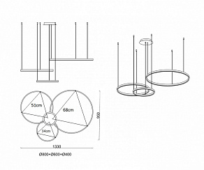 Подвесной светильник Kink Light Тор 08223,36PA(3000K)