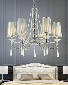 Подвесная люстра LUMINA DECO Fabione LDP 1200-6 CHR