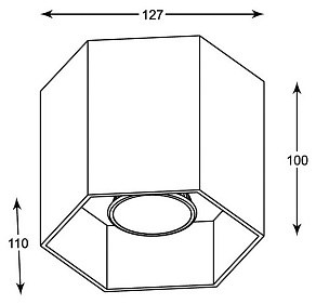 Накладной светильник Zumaline Polygon 20035-BK