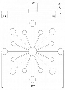 Потолочная люстра Eurosvet Nitrino 90242/16 хром