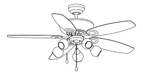 Светильник с вентилятором Globo Denim 335