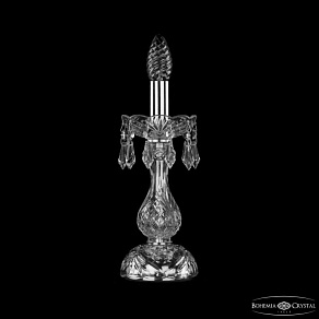 Настольная лампа декоративная Bohemia Ivele Crystal 1403 1403L/1-27 Ni