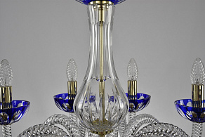 Подвесная люстра Bohemia Ivele Crystal Ivele Crystal 1 1308/12+6/360/2d G Cl/Clear-Blue/H-1I