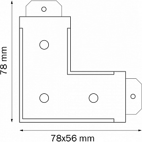 Соединитель угловой внутренний для треков Lightstar Barra 505127