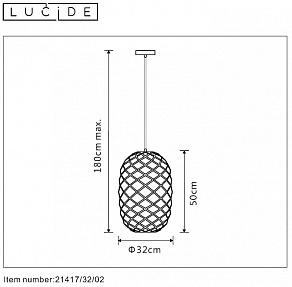Подвесной светильник Lucide  21417/32/02
